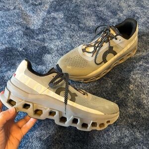 On Men's Cloudmonster Running Shoes Alloy/Silver Size 8.5